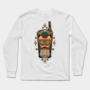 vintage phone tattoo style Long Sleeve T-Shirt